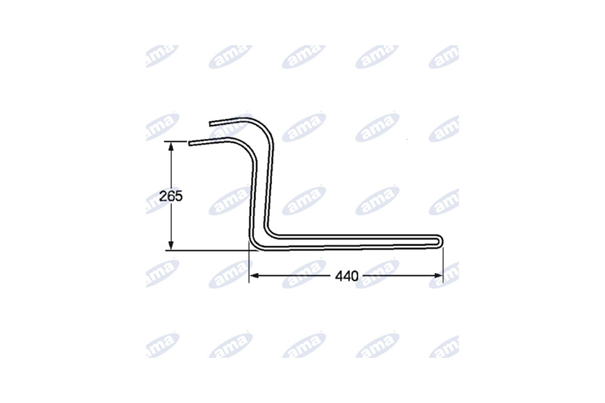 Râteau à dents étoile Adaptable Chicorée 2e série 440mm longue