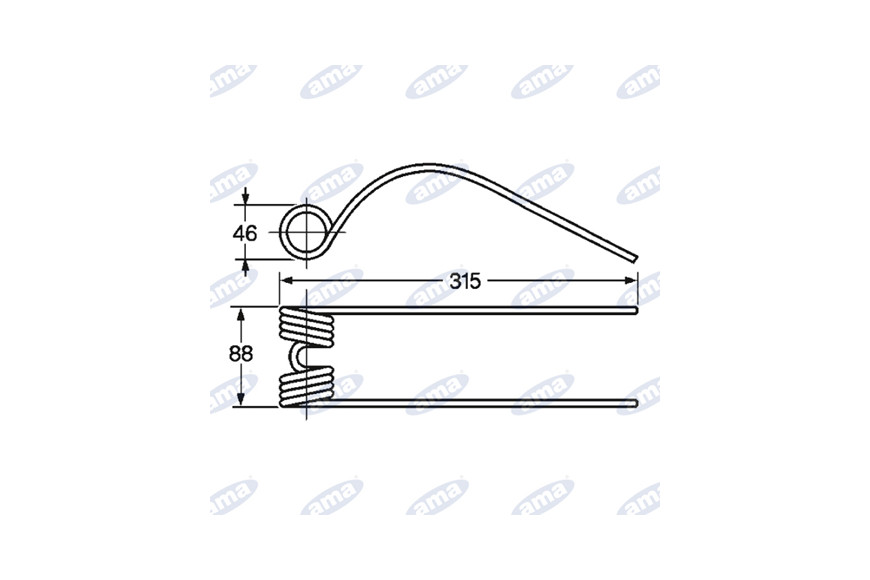 Adaptable tooth Tedder Lynx
