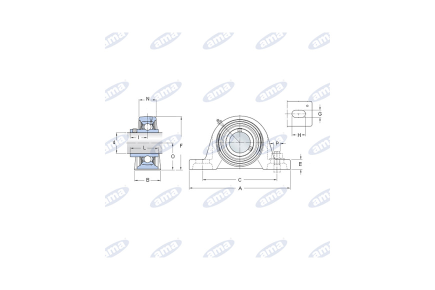 Supporto Dritto Sy 30 Tf Skf - Ama