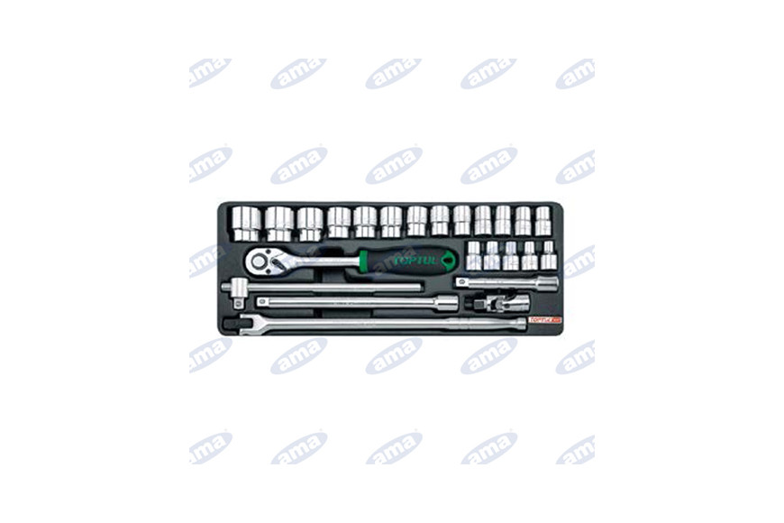 Set on Socket Cr-V Series 24 Pieces 1/2 "