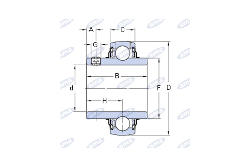 Cuscinetto Yar 206-2F Skf - Ama