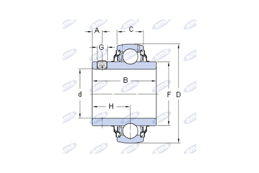 Cuscinetto Yar 208-2Rf Skf - Ama
