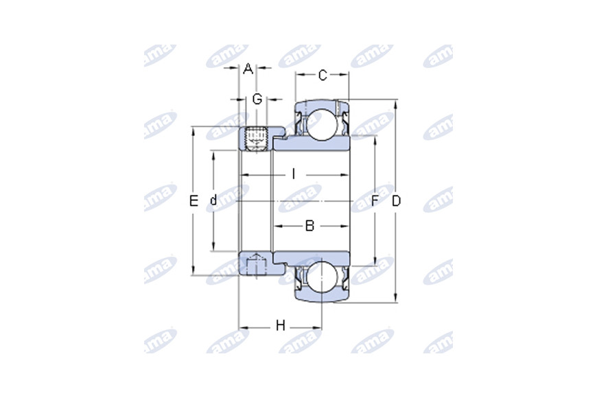 Cuscinetto Yet 204 Skf - Ama