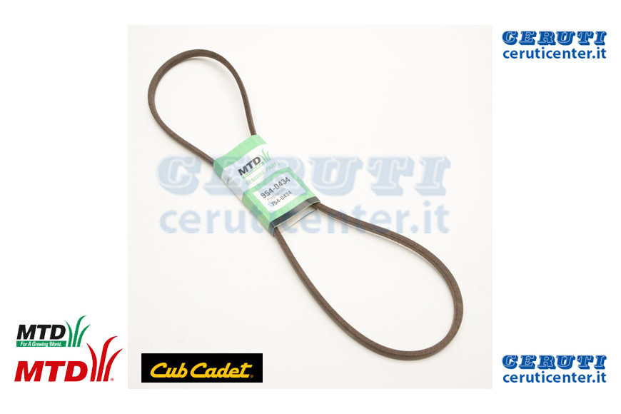 Cinghia:4Lx58.16 Lg - MTD / Cub Cadet - Originale - 754-0434 - Sostituisce - 754-0434
