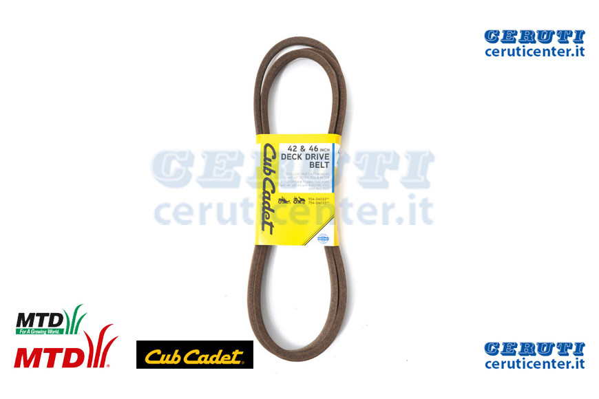 Cinghia Drive - MTD / Cub Cadet - Originale - 754-04033 - Sostituisce - 754-04033