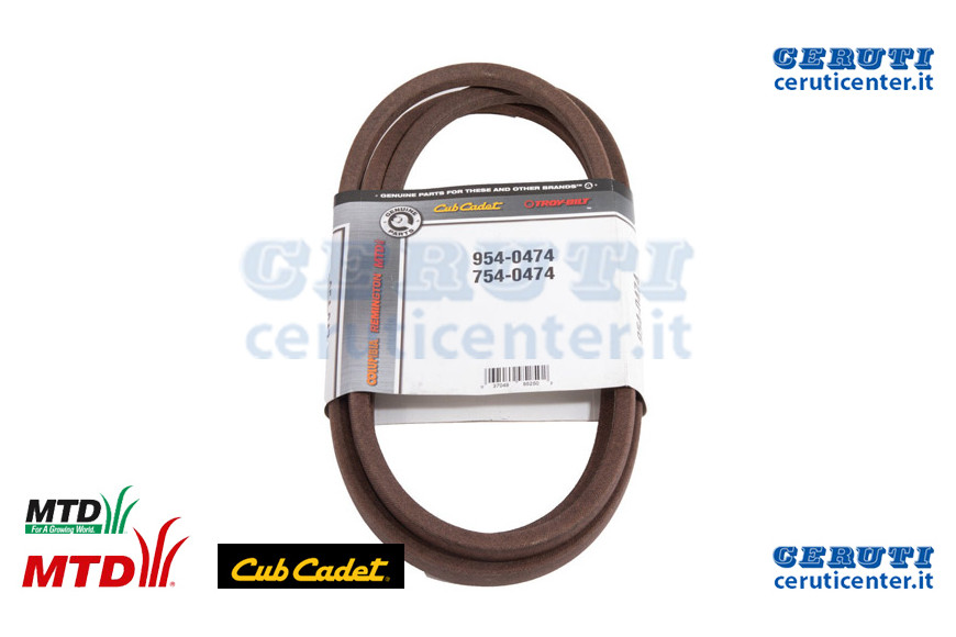 Cinghia - MTD / Cub Cadet - Originale - 754-0474 - Sostituisce - 754-0474