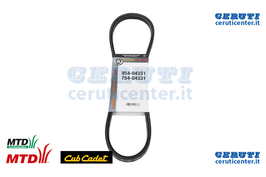Cinghia:V Typ:5L:35.27:Epdm - MTD / Cub Cadet - Originale - 954-04331 - Sostituisce - 954-04331