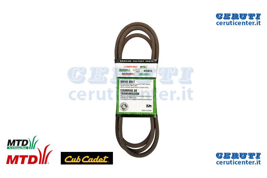 Cinghia:V Typ:5L:90.93:Poly - MTD / Cub Cadet - Originale - 754-0467 - Sostituisce - 754-0467