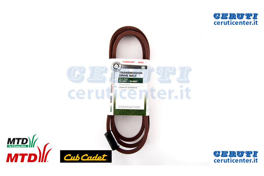 Cinghia:V Typ:A Sec:91.100 - MTD / Cub Cadet - Originale - 954-05027A - Sostituisce - 954-05027A