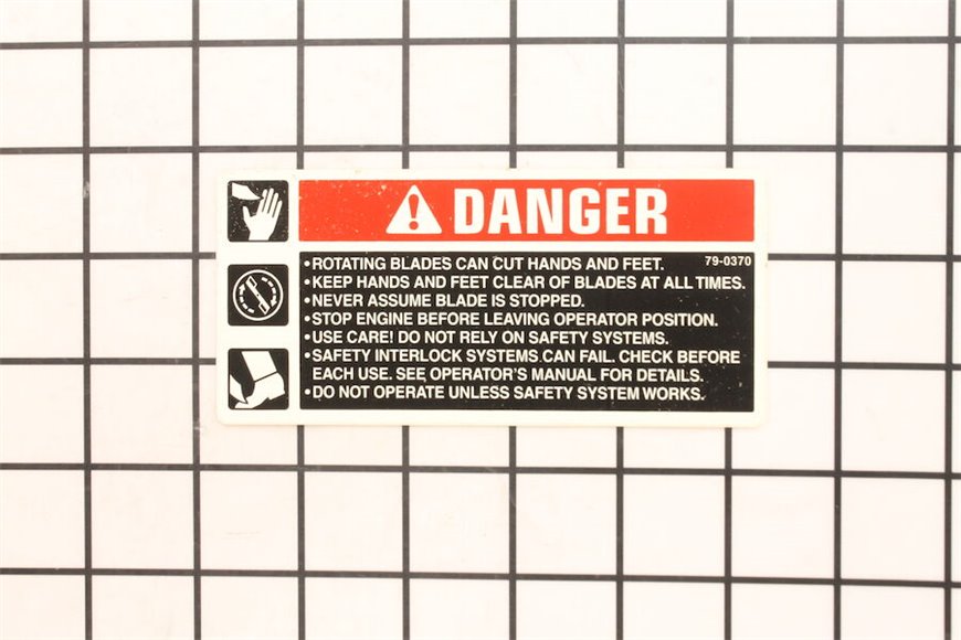 Decal-Danger - Originale Toro - 79-0370