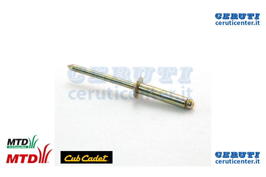 Riv Pop .187 Dia 68 - MTD / Cub Cadet - Originale - 728-0173 - Sostituisce - 728-0173