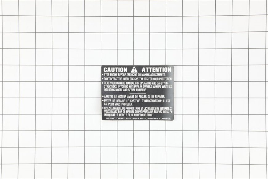 Caution Decal - Originale Toro - 29-6380