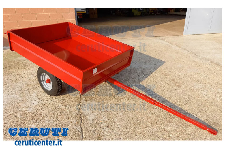 Rimorchietto Per Motocoltivatore BCS Ferrari Ribaltabile Con Freno 120x150 cm Portata 500kg Ruote ø 450-10