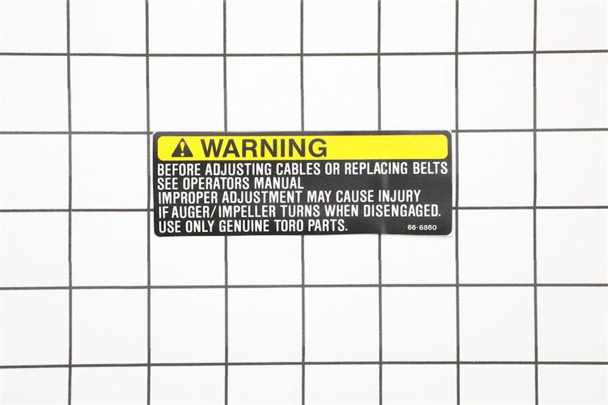 Decal-Warning - Originale Toro - 66-6860