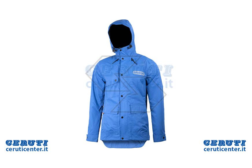 Waterproof Jacket Blue Hooded Oregon - Size M
