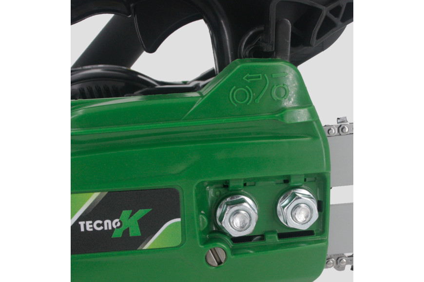 TecnoK 25cc Benzin-Kettensäge mit 25 cm/10 Zoll Schwert, 1/4 Zoll Mikrokette, 1,1 mm/0,043 Zoll Dicke, 60 Glieder