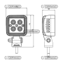 LED-Arbeitsleuchte 12/70V BLAU Lumen 2700 lm - 4 LEDs