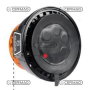 Magnetic LED rotating light without remote control and wires