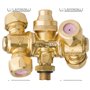 Getto Quadruplo Regolabile Con Antigoccia Filettatura Esterna - 1/4" Gas