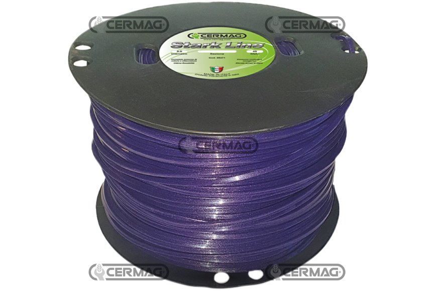 Filo Nylon Quadrato Stark Line Alluminium - Alta Qualità Ø 3.3 Mm Lunghezza 85 M