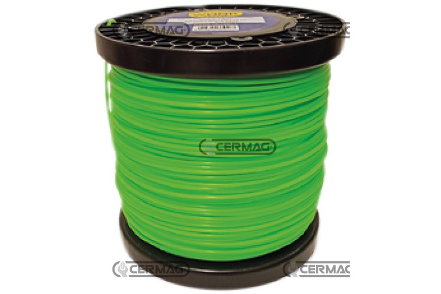 Filo Nylon Quadrato Per Spollonatore Ø 6 Mm Lunghezza 228 M