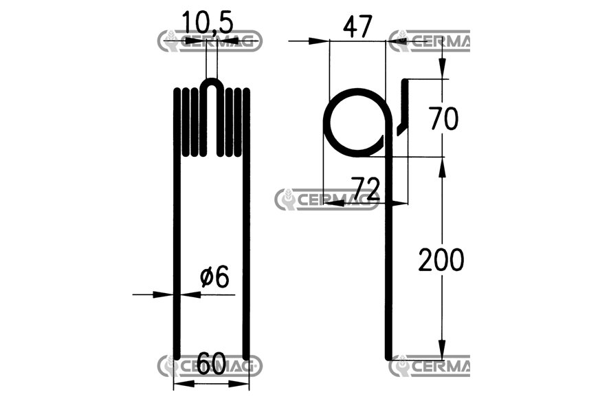 Molla Per Ranghinatore a Cinghia/catena