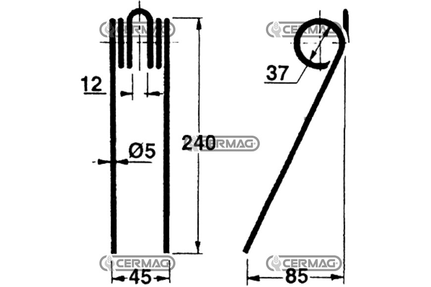 Molla Per Ranghinatore a Cinghia/catena