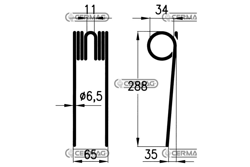 Molla Per Ranghinatore a Cinghia/catena
