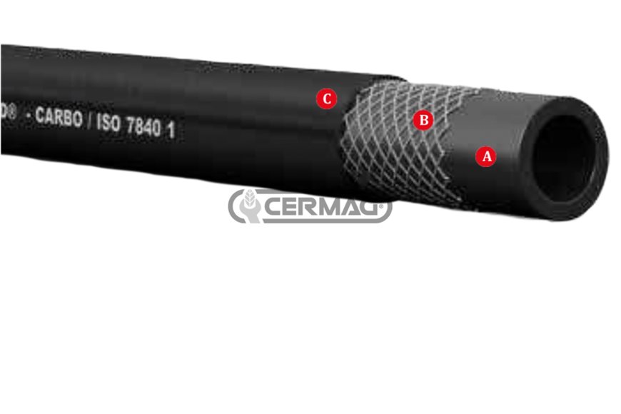 Tubo Carburante Omologato Iso 7840a1 - Sae J 1527 Diametro 13x20 Mm Rotolo 10 M