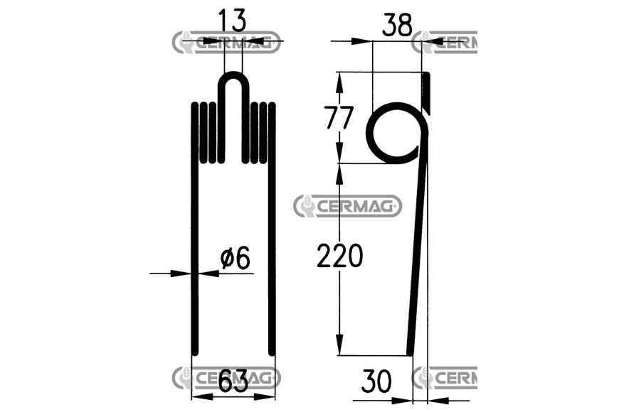 Molla Per Ranghinatore a Cinghia/catena