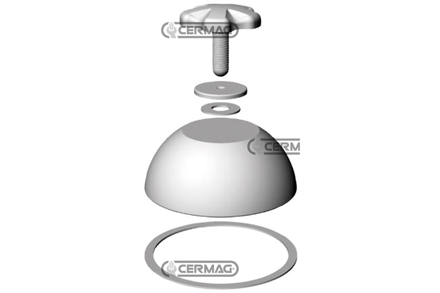 Kit Spia Livello 4" in Vetro Senza Staffa
