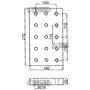 Piastra a Saldare Dimensione 160x270x30 Mm Fori 15xm16