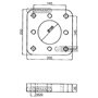 Piastra a Saldare Dimensione 200x200x35 Mm Fori 8xm20