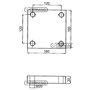 Piastra a Saldare Dimensione 160x160x30 Mm Fori 4xm20