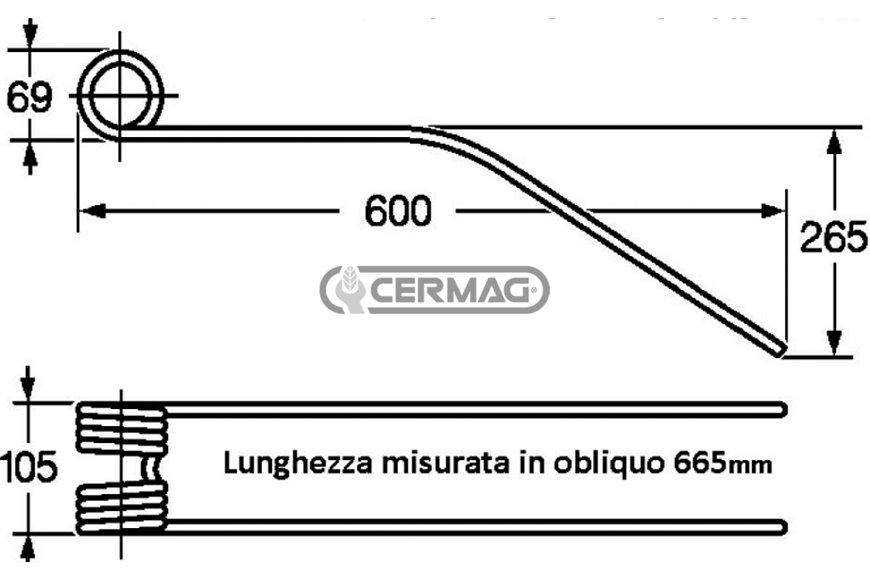 Dente a Molla Per Giroandanatore