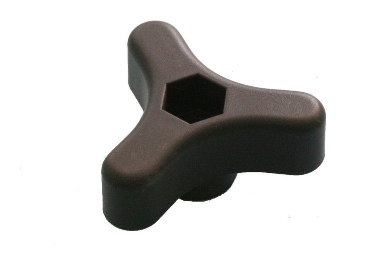 
3 Spoke Handwheel [Black] - Stiga Genuine Part - 122399900/0 - replaces -  322399804/1