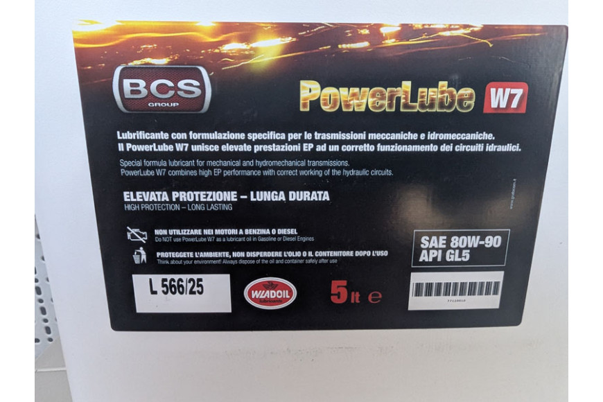Olio Powerlube W7 - 5 Lt Mr  - BCS Original - 71120010