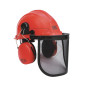 Casque de protection de la forêt complète avec des écouteurs et Visor En Net - Réf. R341946