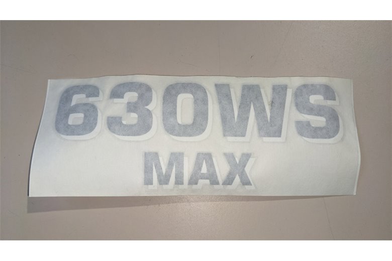 Decal  630Ws Max /11 - BCS genuine - 58058466 - replaces - 58057633