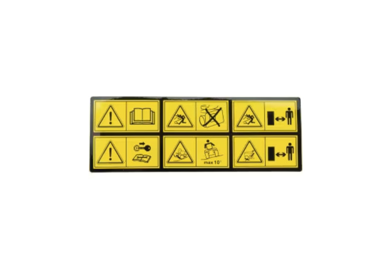 6 Pictographs Warning Decal- Stiga Genuine Part - 114361553/1