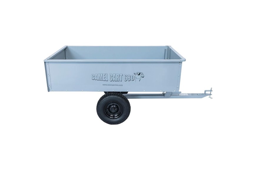 Lawn tractor trailer galvanized / painted black