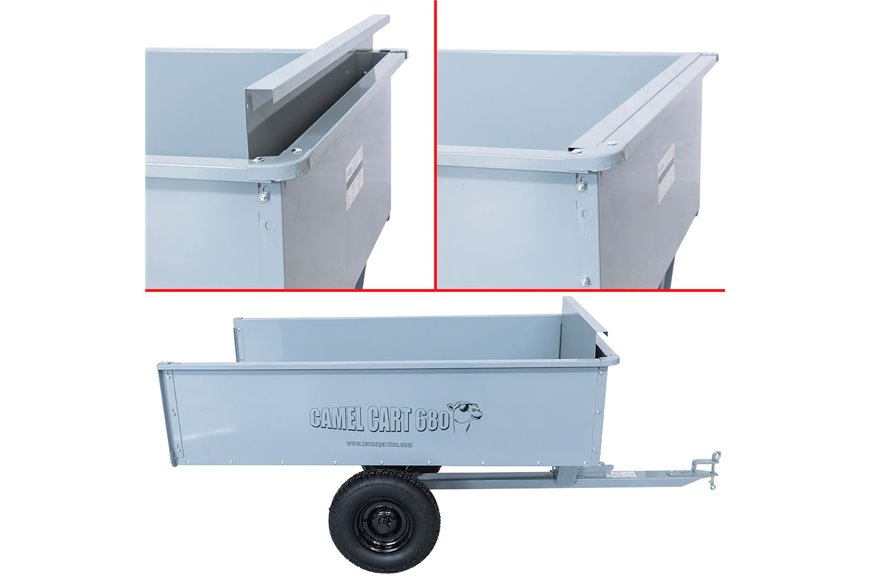 Lawn tractor trailer galvanized / painted black