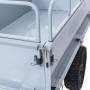 Remorque basculante métallique pour tracteur, dimensions 150 x 77,5 x 51,5 cm, ridelles comprises