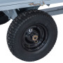 Remorque basculante métallique pour tracteur, dimensions 150 x 77,5 x 51,5 cm, ridelles comprises