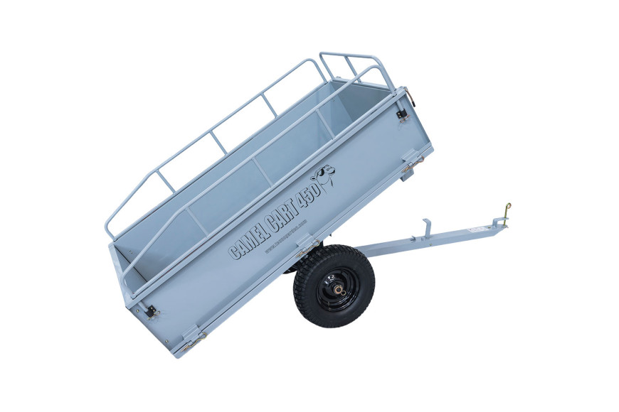 Metal tipping trailer for tractor, dimensions 103x82.6x29 cm