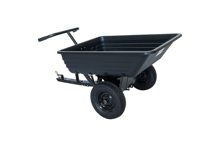 Chariot en plastique de 300 kg, roues pneumatiques de 16" x 4,3", dimensions de la boîte : 102 x 84 x 27 cm