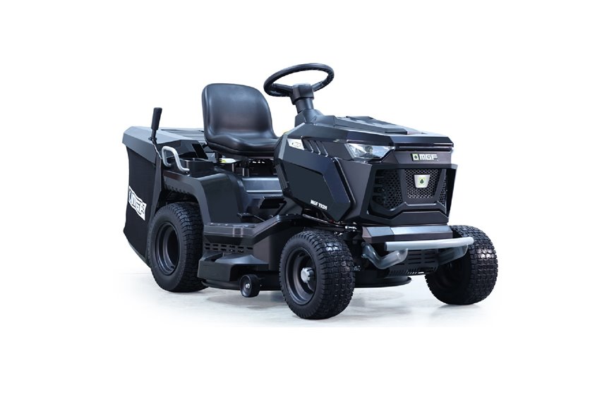 Tracteur tondeuse avec bac de ramassage et mulching MGF T92H