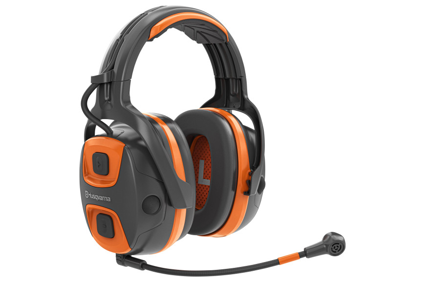 Protectores auditivos Husqvarna X-Sync con diadema.