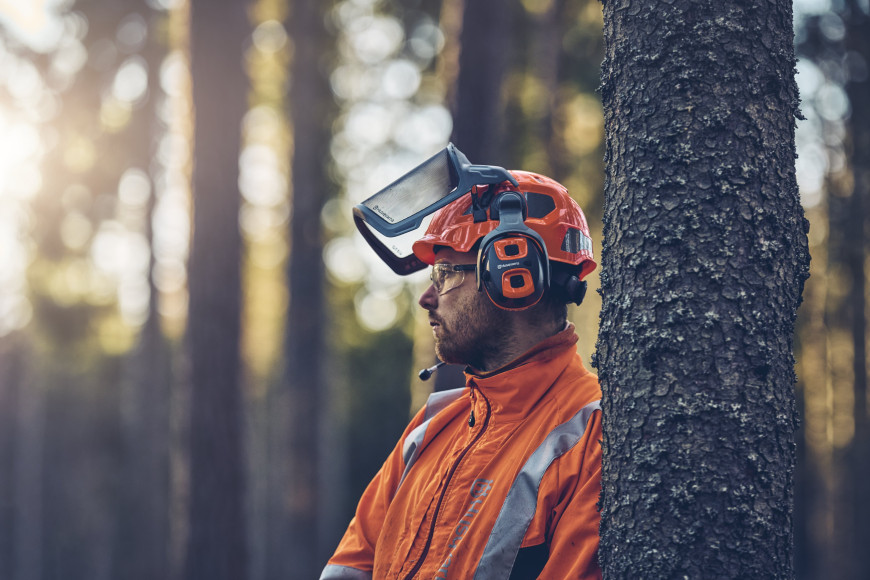 Husqvarna X-SYNC Helmhalterung Gehörschutz