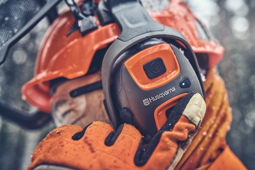 Husqvarna X-SYNC Helmhalterung Gehörschutz